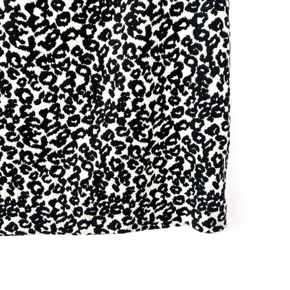 Express Black White Cheetah Leopard Animal Print Stretch Pencil Skirt Small - Picture 4 of 8